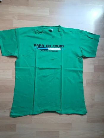 T-shirt "papa en cours" XXL