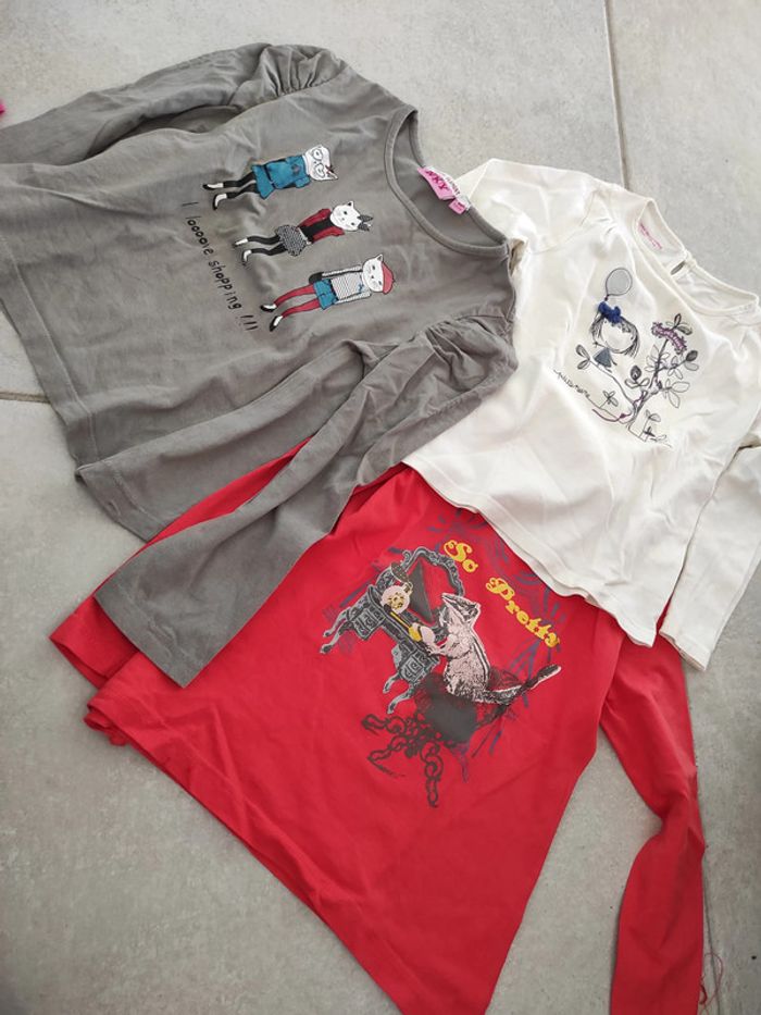 Lot de 3 tee shirts manches longues