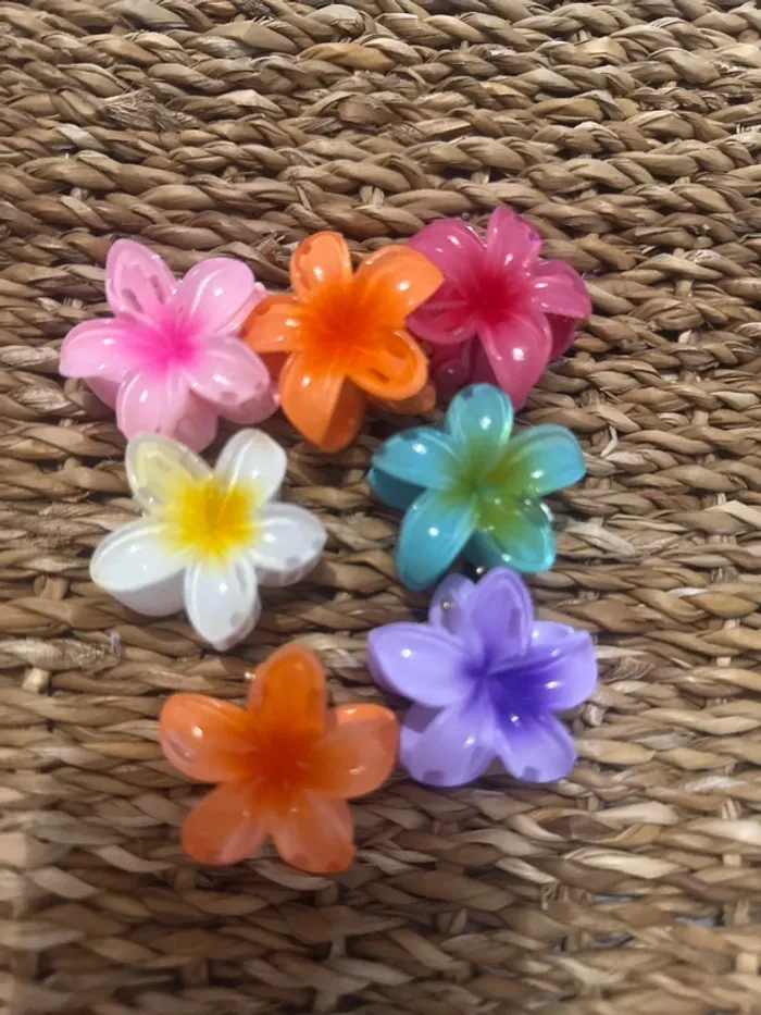 Lot de 7 pinces à cheveux fleurs - photo numéro 3