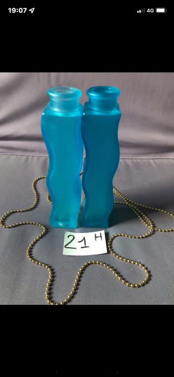 2 vases bleus