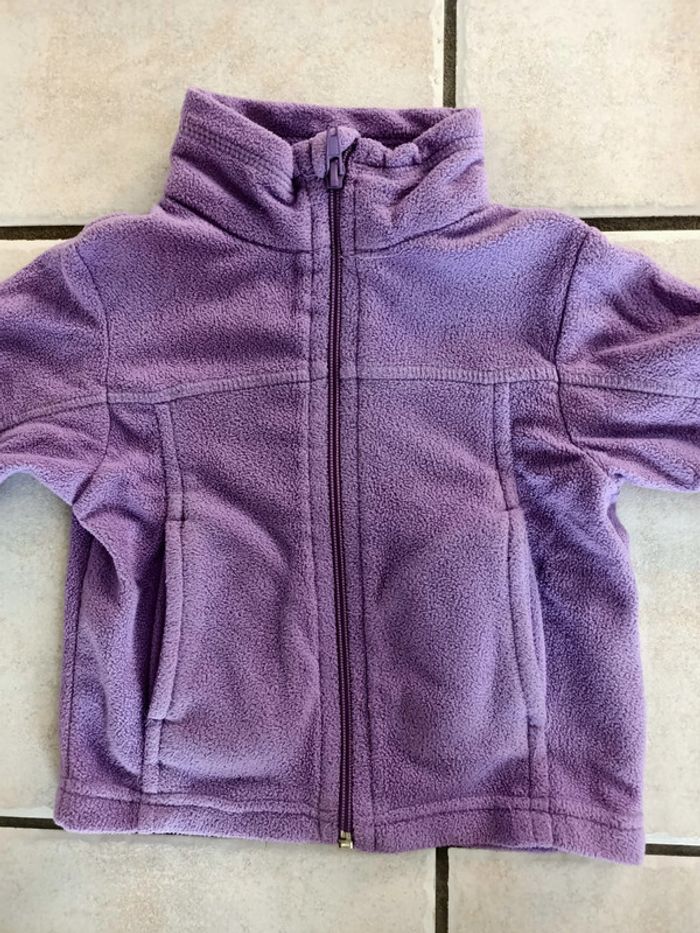 Veste polaire 2 ans lilas
