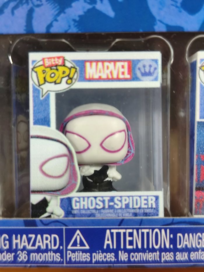 Bitty Pop! Marvel Spider-Man - Pack 4 Figurines (Miles Morales, Ghost-Spider, Spider-Man 2099, Spider-Man) CHASE Edition ! - photo numéro 3
