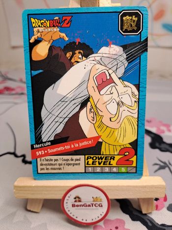 Carte Hercule 593 Soumets toi à la justice ! Dragon Ball Z Cardass Bandai 1996 Le Grand Combat Fr