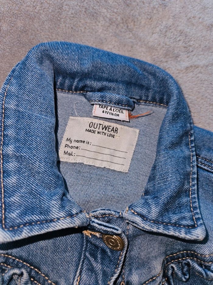 Veste en jean fille 6 ans tape à l'œil - photo numéro 3