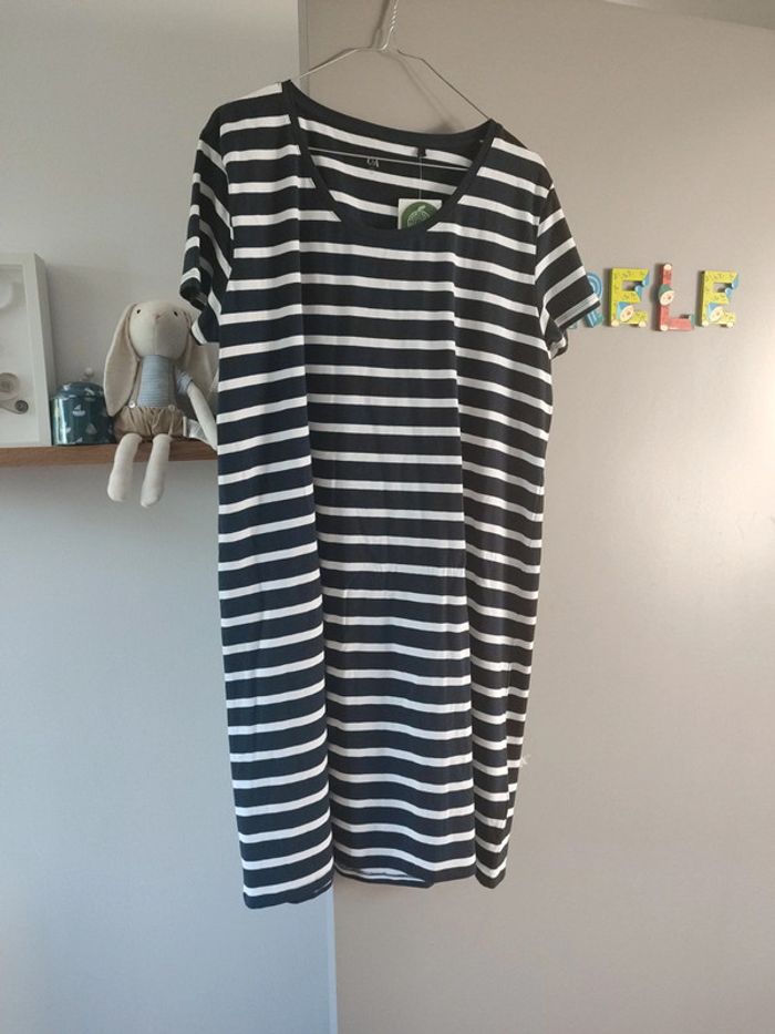 Robe t-shirt marinière