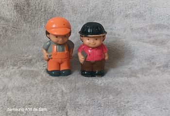Lot 2 figurines ouvrier ecoiffier