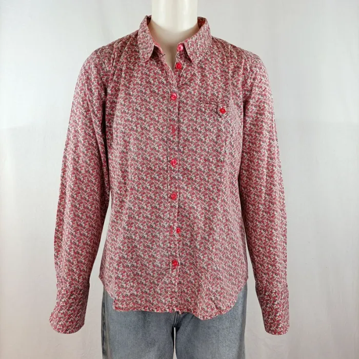 Chemisier à fleurs rouge rose - chemise femme été Vero Moda - L A1211