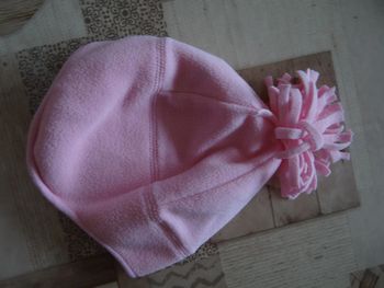 bonnet rose 3-6ans