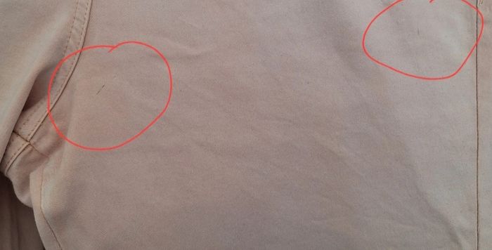 Jean court couleur saumon à broderies - photo numéro 7