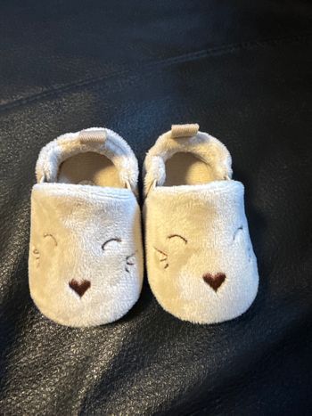 Chaussons beige bébé 0-3 mois