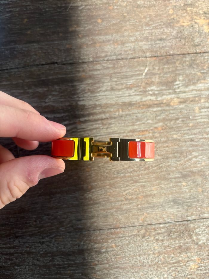 bracelet hermès Clic H orange - photo numéro 4