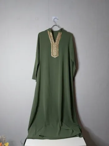 Boubou marocain vert et doré