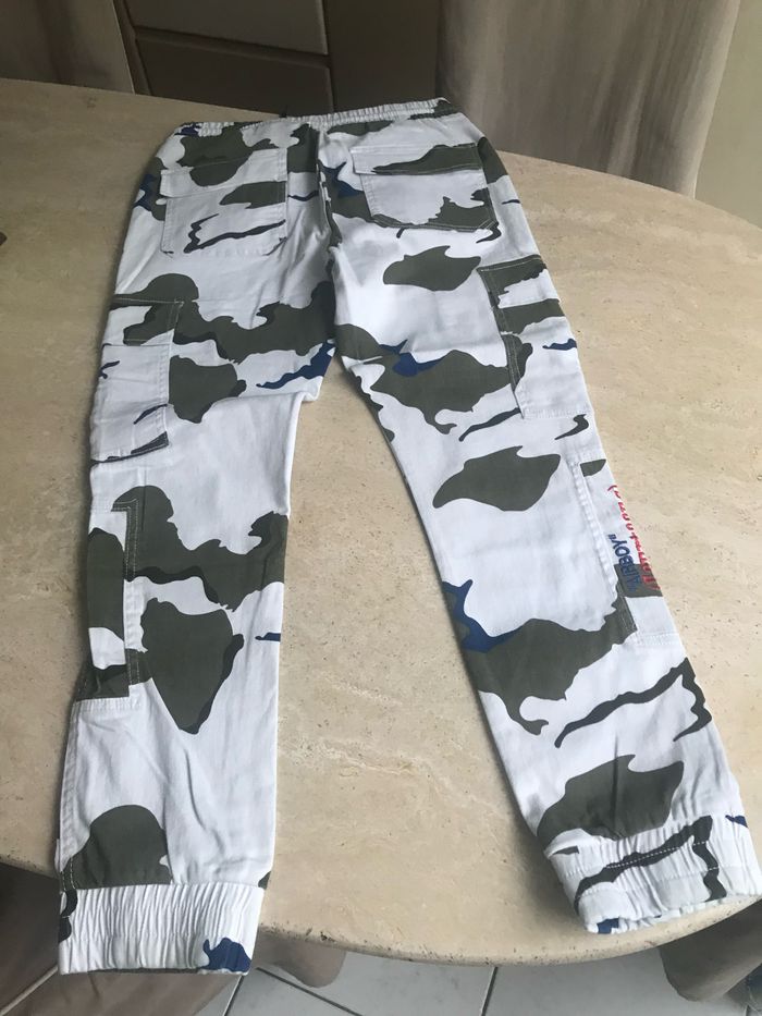 PANTALON CARGO "JOHN H" CAMOUFLAGE BLANC & KAKI - TAILLE : M - photo numéro 2