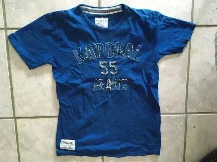 👕 T-shirt Garçon 10 ans – Kaporal Jeans – Bleu – Bon État - photo numéro 2