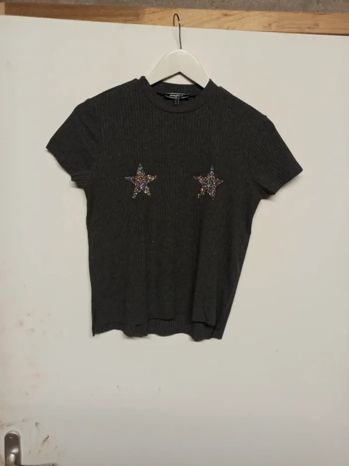 T shirt côtelé