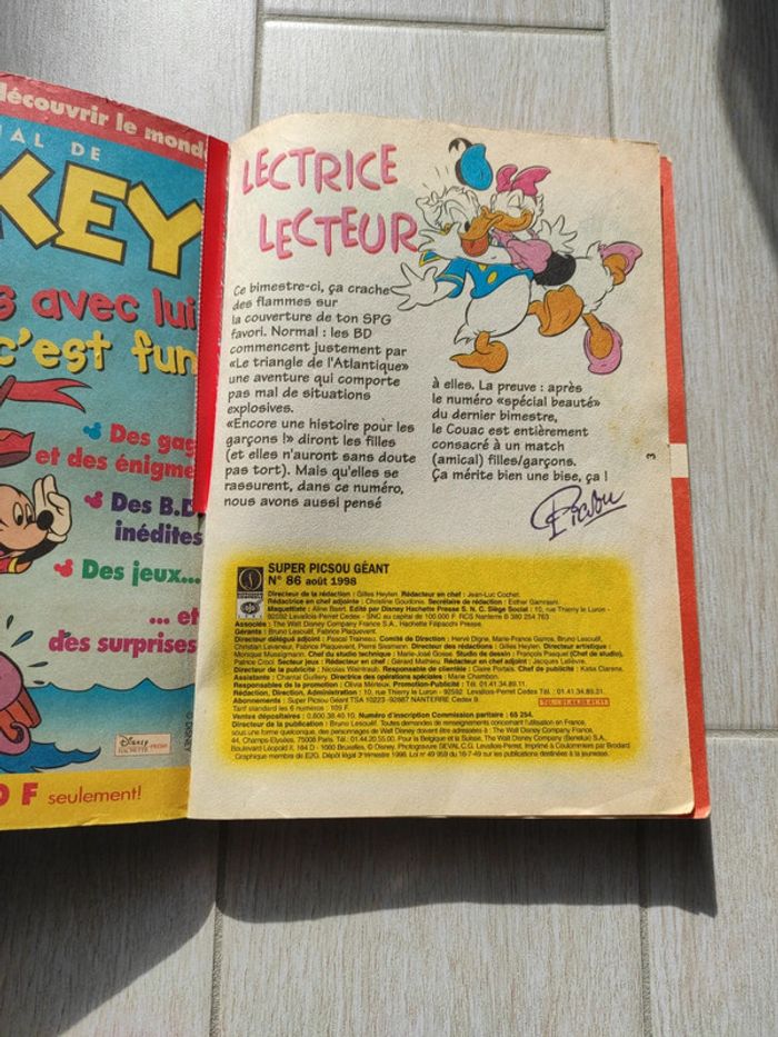 Super Picsou géant vintage août 1998 - photo numéro 3