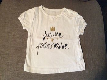 Tee shirt « future princesse » 1 mois