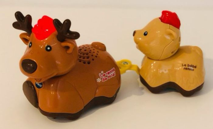 Vtech Tut Tut Animo duo papa bébé caramel le renne du Père Noël et mitaine animal parlant musical interactif calendrier de l’avent maman super maxi zoo ferme jungle animaux bolides voiture copains lot SOP77 - photo numéro 4