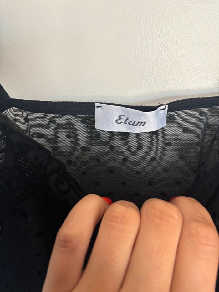 Nuisette en dentelle noire Etam 38 - photo numéro 3