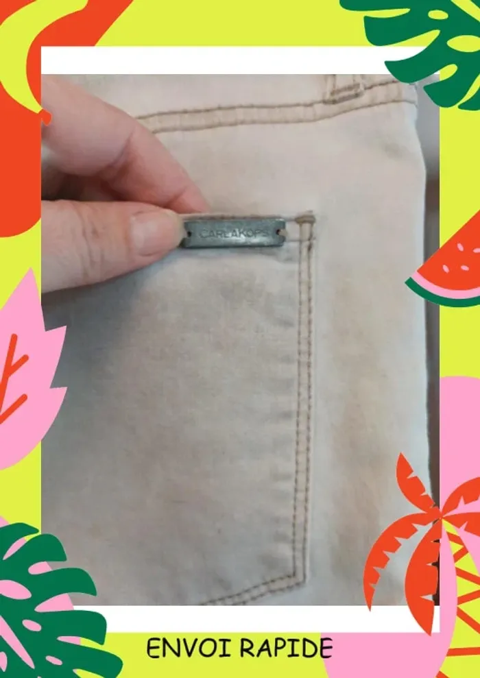 Jeans souple avec elasthane, gris clair, taille 42/44 - photo numéro 5