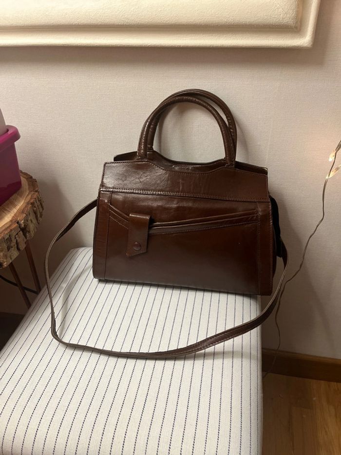 Sac à main à bandoulière Marron - photo numéro 2