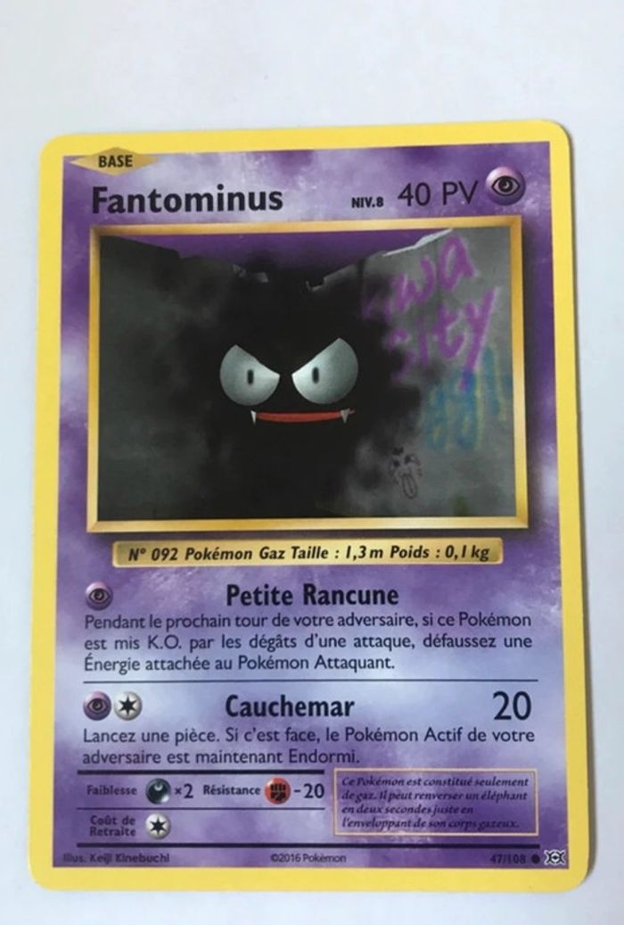 collection carte Pokémon Fantominus série XY Evolutions