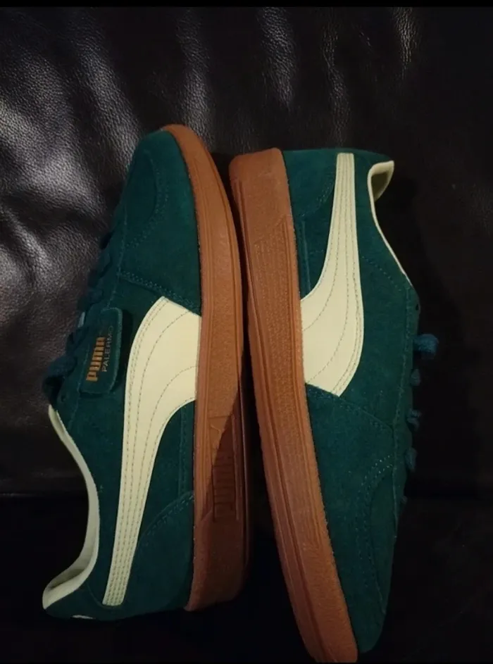 Baskets Puma Palermo neuves vert sapin / vert foncé - vert anis - photo numéro 7