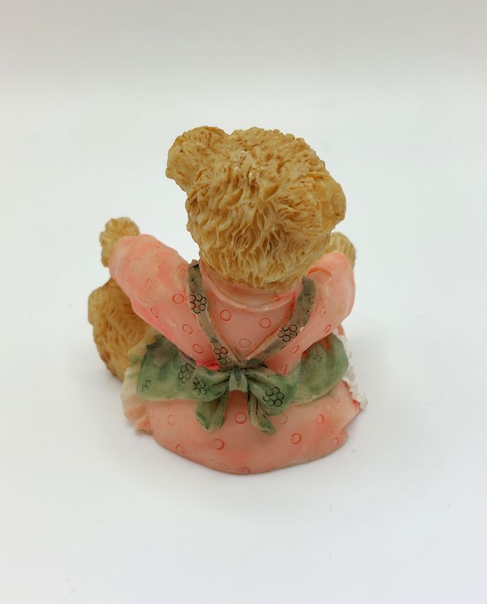 Petite figurine ours oursonne en robe Vintage 4,5 cm - décoration - collection - photo numéro 2