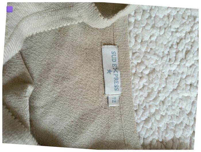 Crop top beige côtelé Sud Express - T2 - style minimal Y2K - photo numéro 6