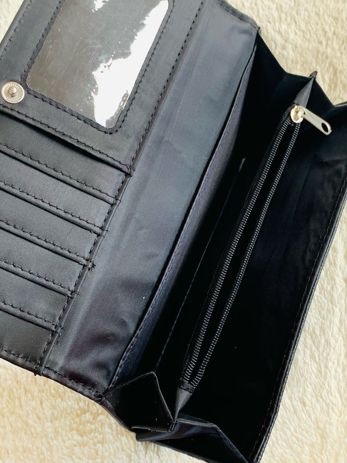 Lot 2 portefeuilles noir simili cuir texturés - photo numéro 5
