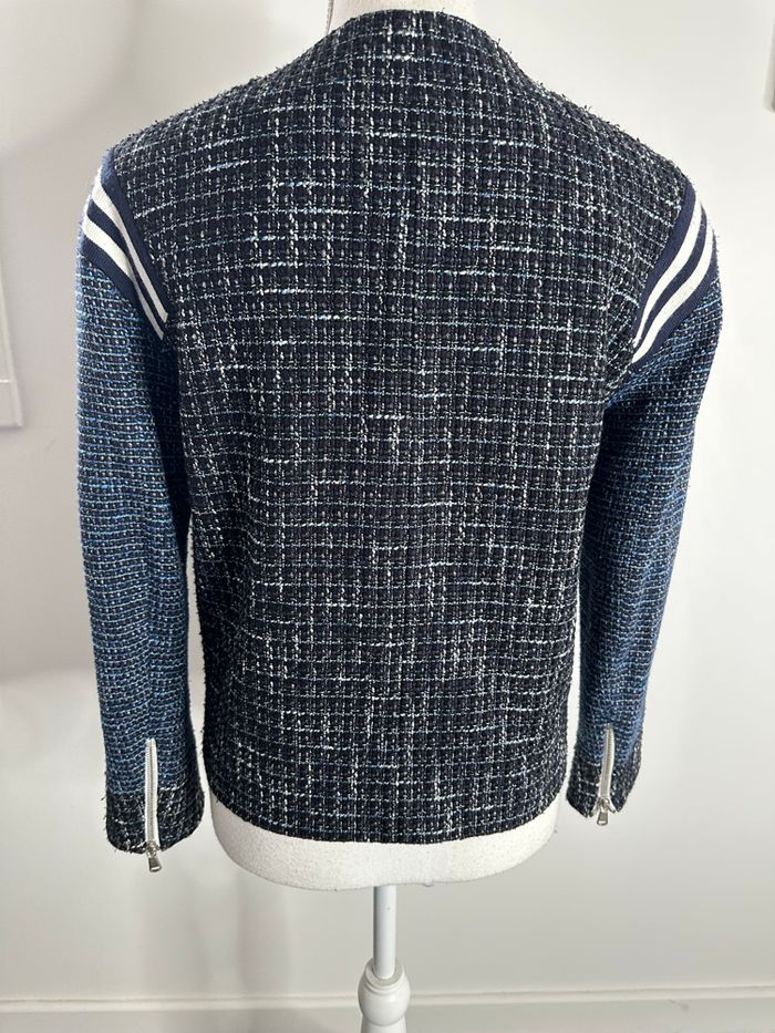 Veste en tweed bleue marine Sandro T36 S - photo numéro 10