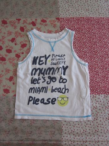Débardeur blanc 18 mois