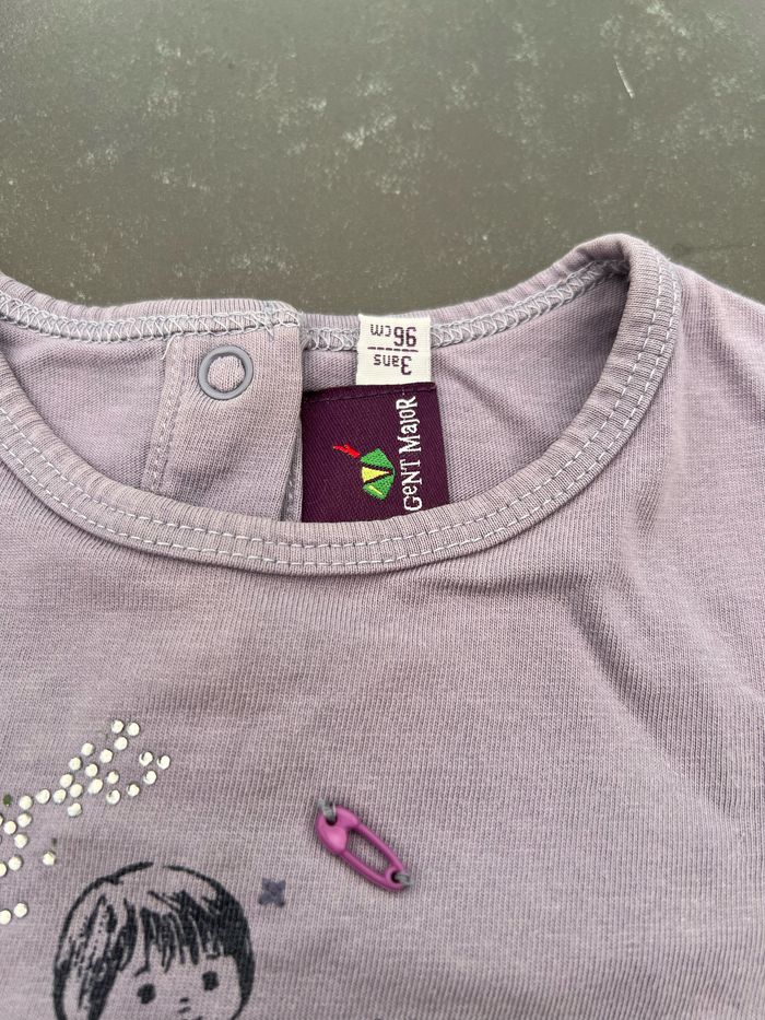 Tee-shirt manches longues mauve - photo numéro 4