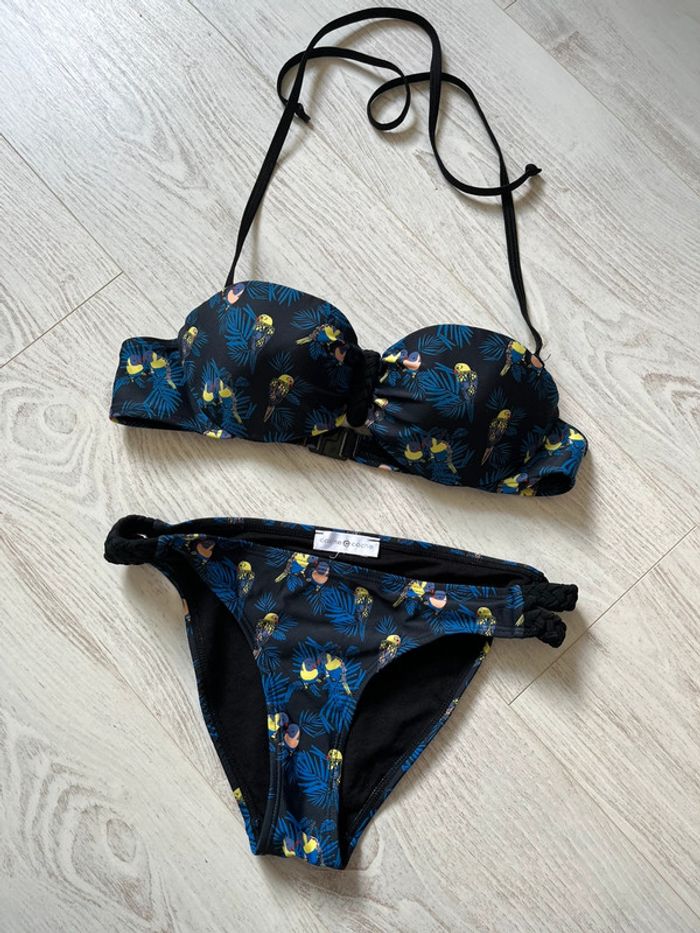Maillot de bain 2 pièces oiseaux