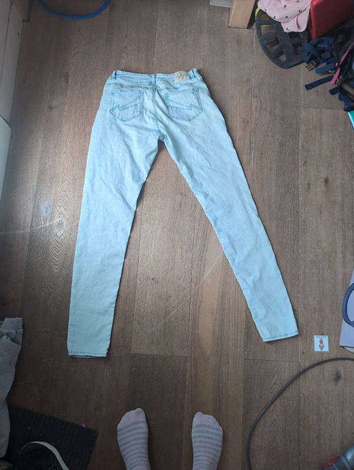 Jean skinny bleu délavé ikks 28 - photo numéro 5