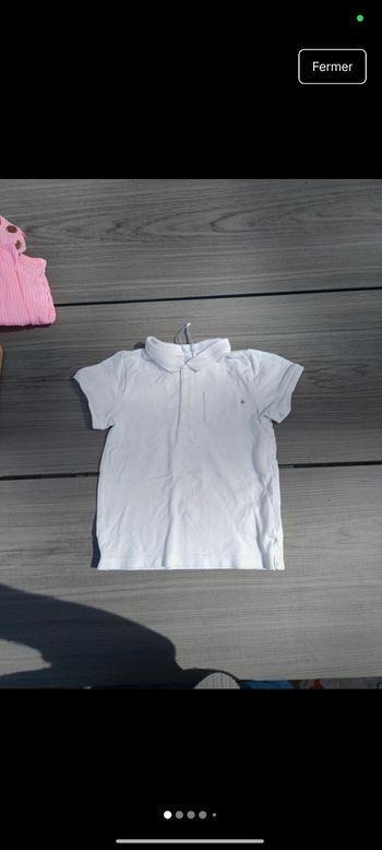 Polo blanc Cadet Rousselle 24 mois