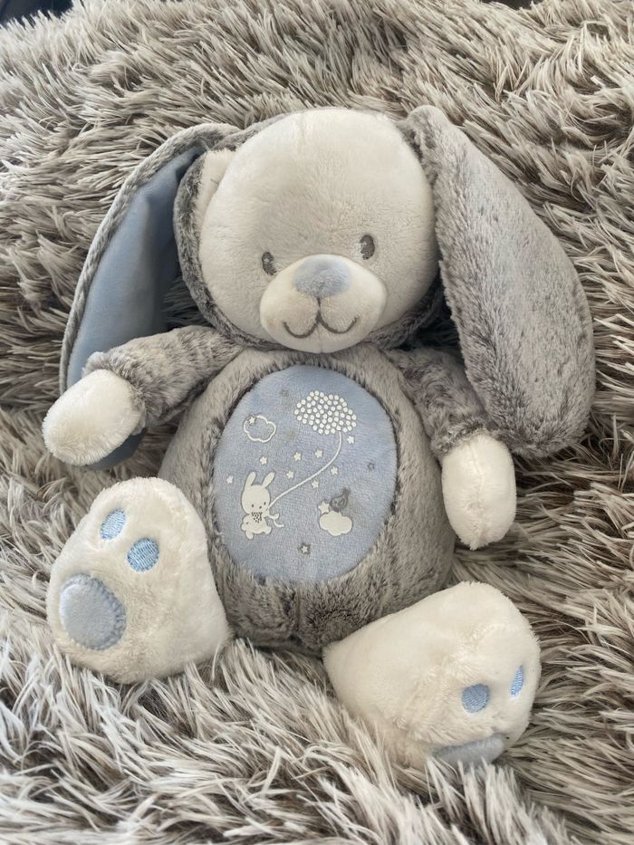 Doudou ours déguisé en lapin mots d’enfants