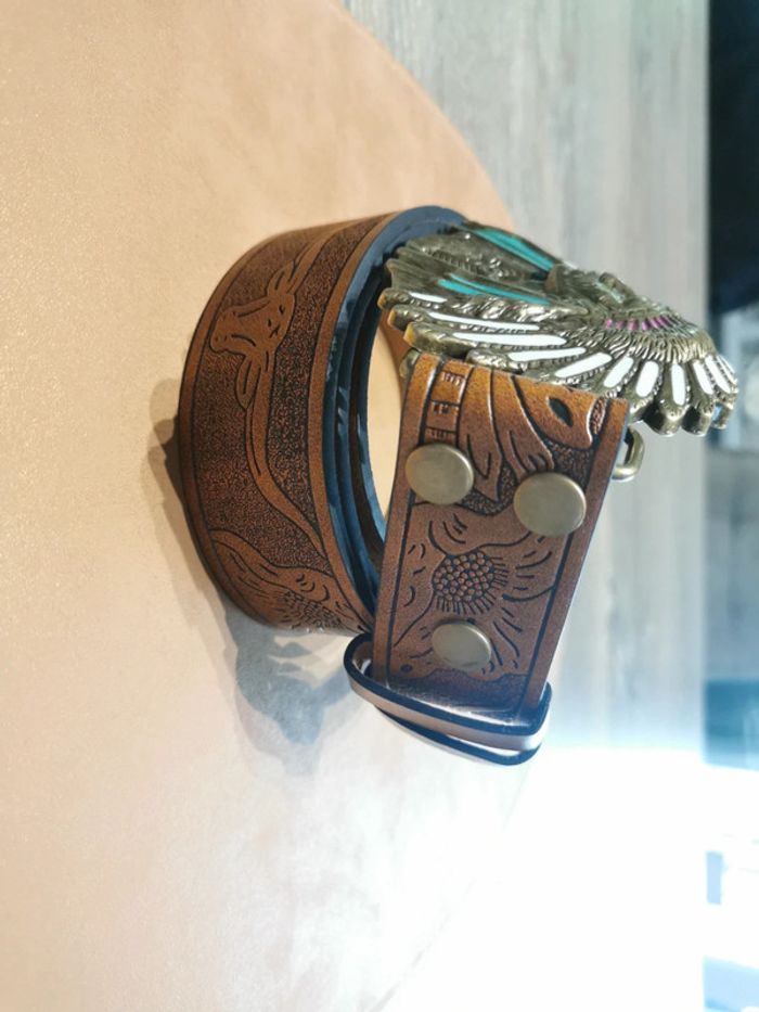 Ceinture  cowboy country modèle indien - photo numéro 3