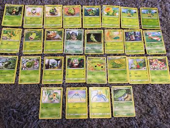 Cartes Pokémon base coloris vert
