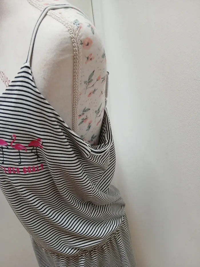 Combishort rayé noir et blanc Ardene taille XL - photo numéro 4