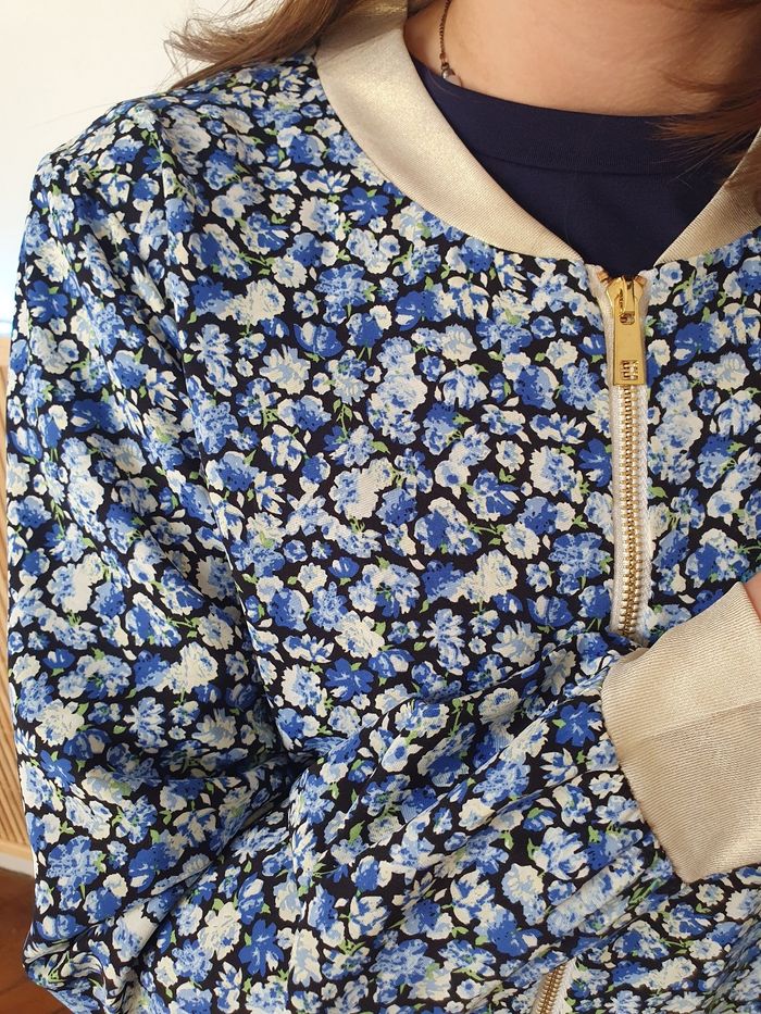 Bomber fleuri Melbourne bleu Taille 16 ans - photo numéro 5