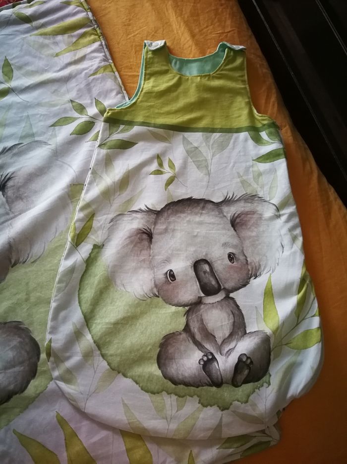 Couverture et turbulette koala vert - photo numéro 3