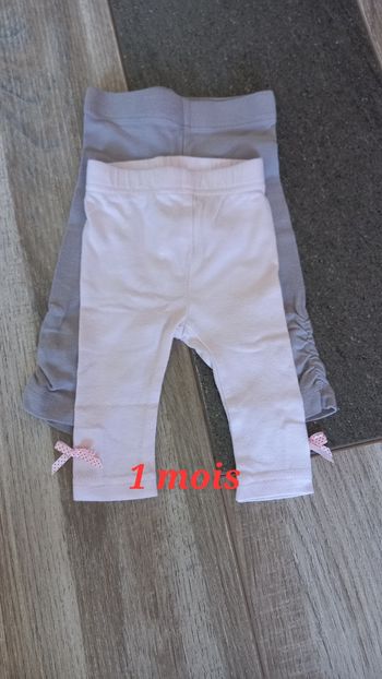 Lot de 2 leggings 1 mois