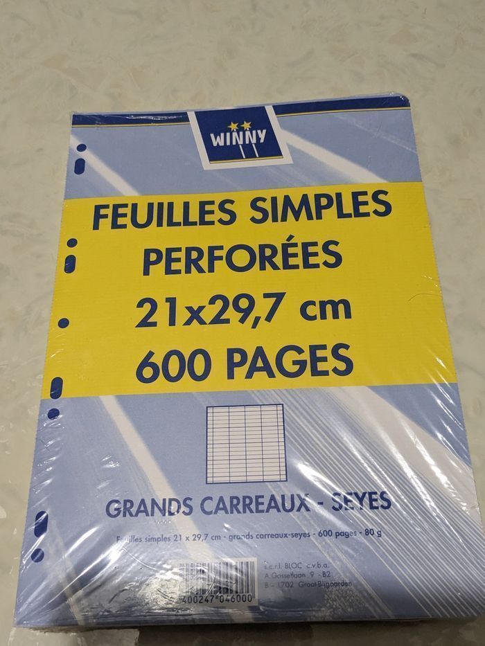 Lot de 4 paquets de feuilles simples perforées. Taille 21x 29,7 cm - photo numéro 4