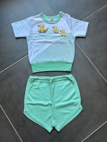 Vintage: Ensemble t-shirt et short bébé fille et/ou garçon