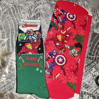 lot de 3 paires de chaussettes Marvel Avengers NOËL taille 43 / 46 🎄 neuf 🎄 idée kdo NOËL 🎄