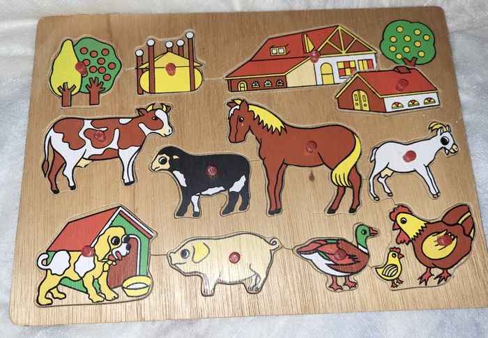Puzzle en bois ferme