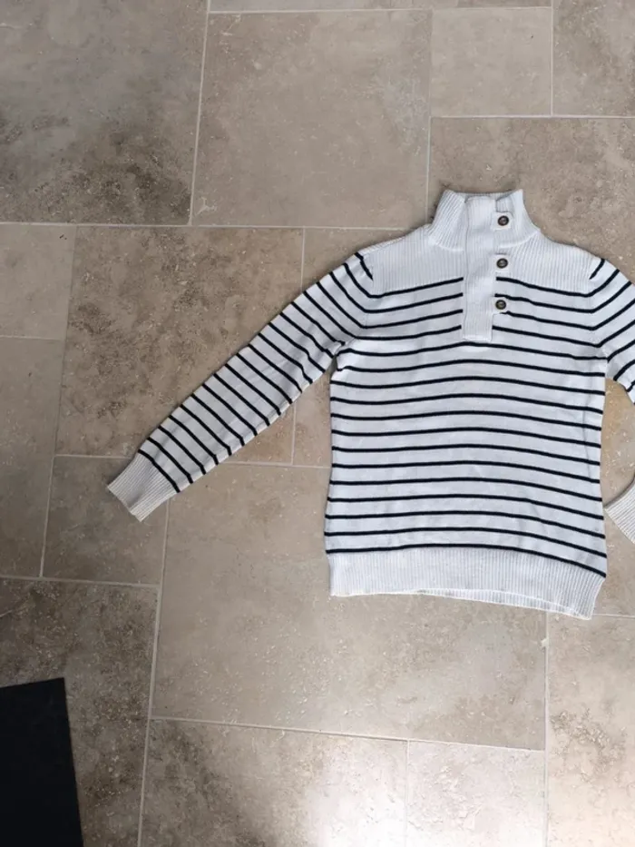 Pull-over coton col boutonné femme Lauren Ralph Lauren taille M - photo numéro 3