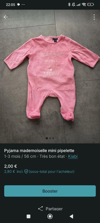 Pyjama mademoiselle mini pipelette 