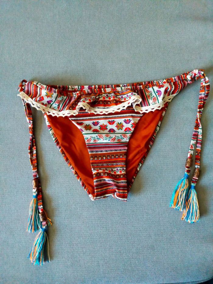 Bas de maillot bohème à nouer – Goldenpoint – Taille 36 - photo numéro 6